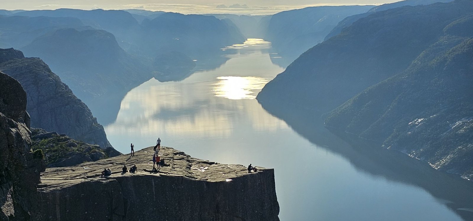 Beautiful Pulpit rock morning sunset norway
